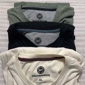 Weatherproof T-Shirt Trio - Olive, Ebony, Ivory